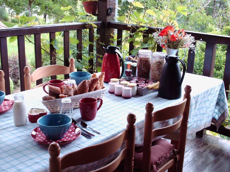 Breakfast on the terrace Le Petit Figuier